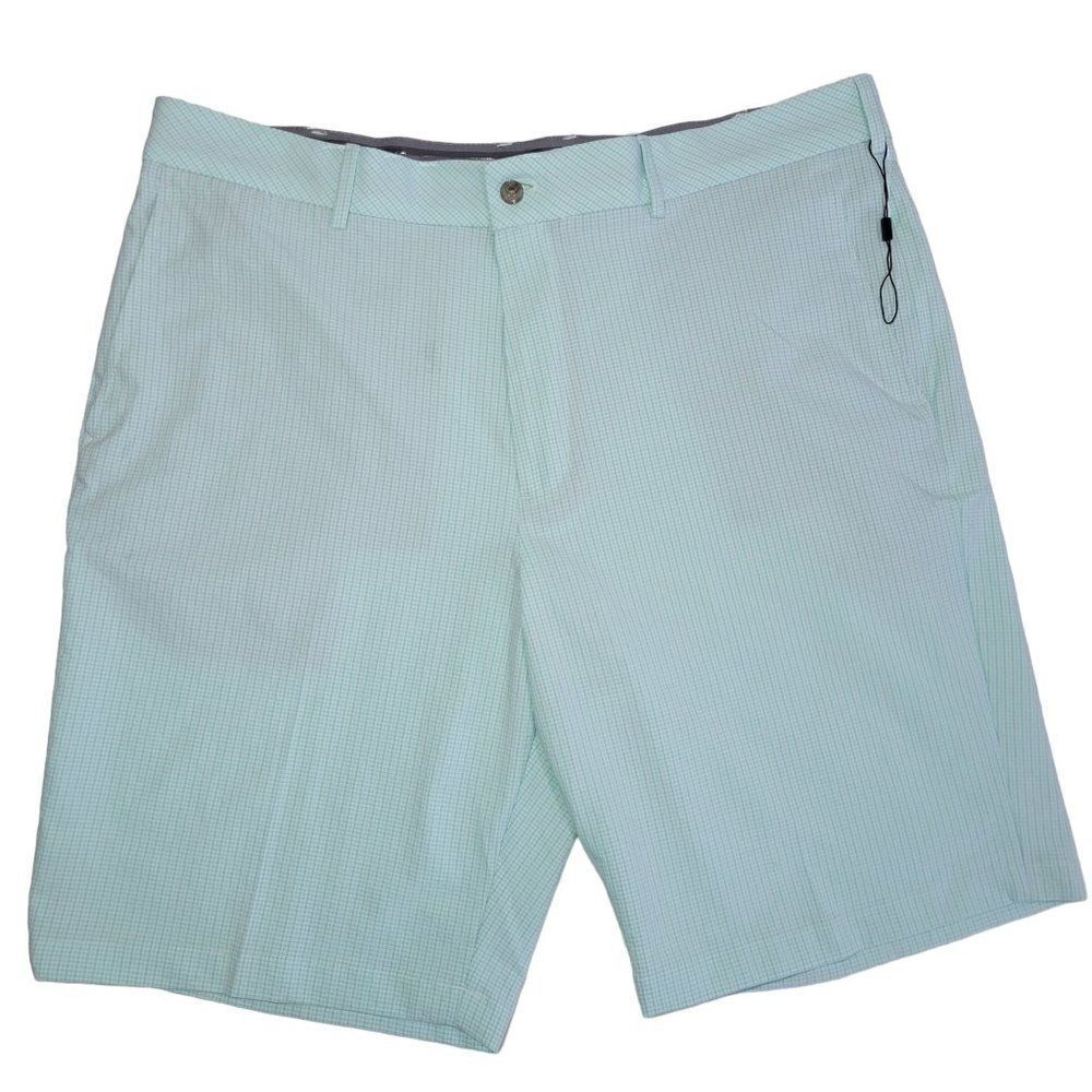 Walter Hagen Shorts Men Size 40 Seersucker Golf Gripper Stretch‎ Waistband Green